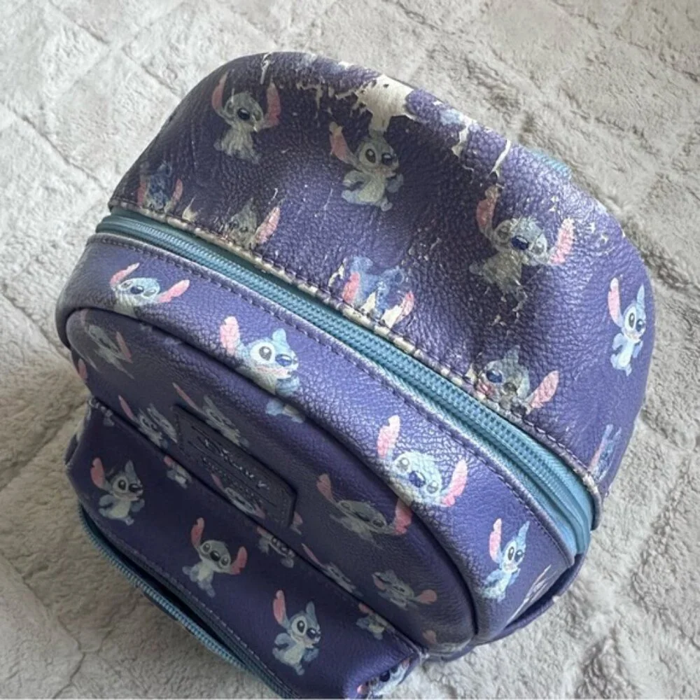 FLAWED Disney x Loungefly | Purple Lilo & Stitch Poses Mini Backpack | One Size